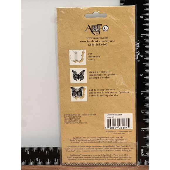 Artc Stamp & DIE Cut Set - Feathers & Arrows 13 Pc JOURNEY DISCOVERY 25884R7 - Picture 2 of 3